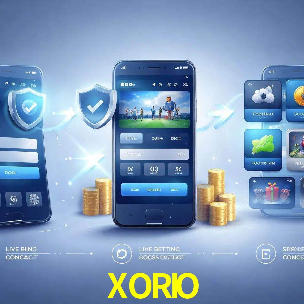 Pasos de acceso a la app XORIO en pantalla de teléfono móvil